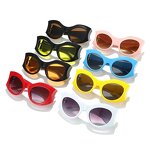 Big Round Sunglasses Factory - New Plastic Frame Vintage Oversized Oval for Women and Men