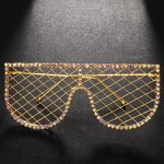 Luxury Eyeglasses Frames Factory - Women Lensless Oversized Grid Diamond 2025