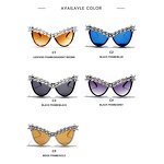 Black Cat Eye Sunglasses Supplier - Newest Oversized Crystal Diamond Oversize Glasses