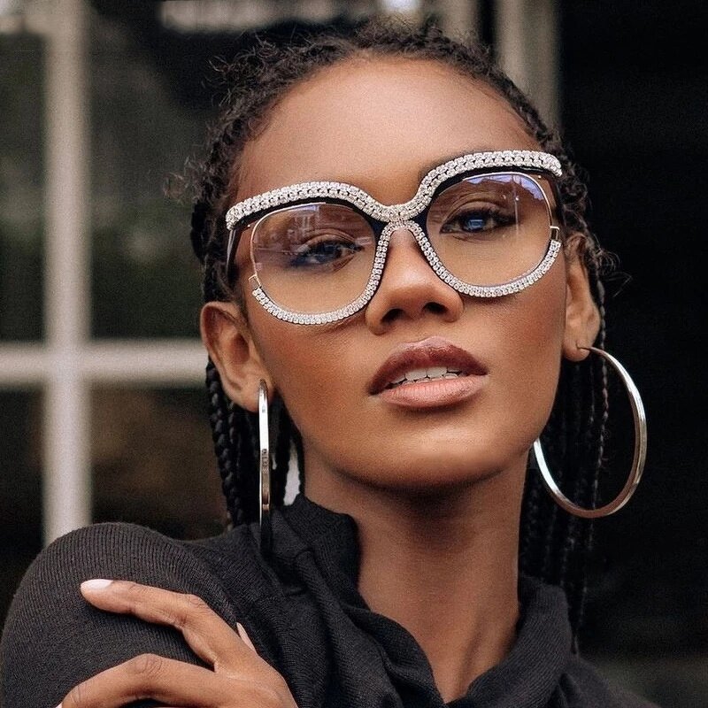 Vintage Women Sunglasses Supplier - Top Trendy Oversized Round Fashion Rhinestone Diamond