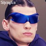 Sports Eyewear Factory - Hot Sale Dazzle Lens Men Women Oversized Rimless Y2K