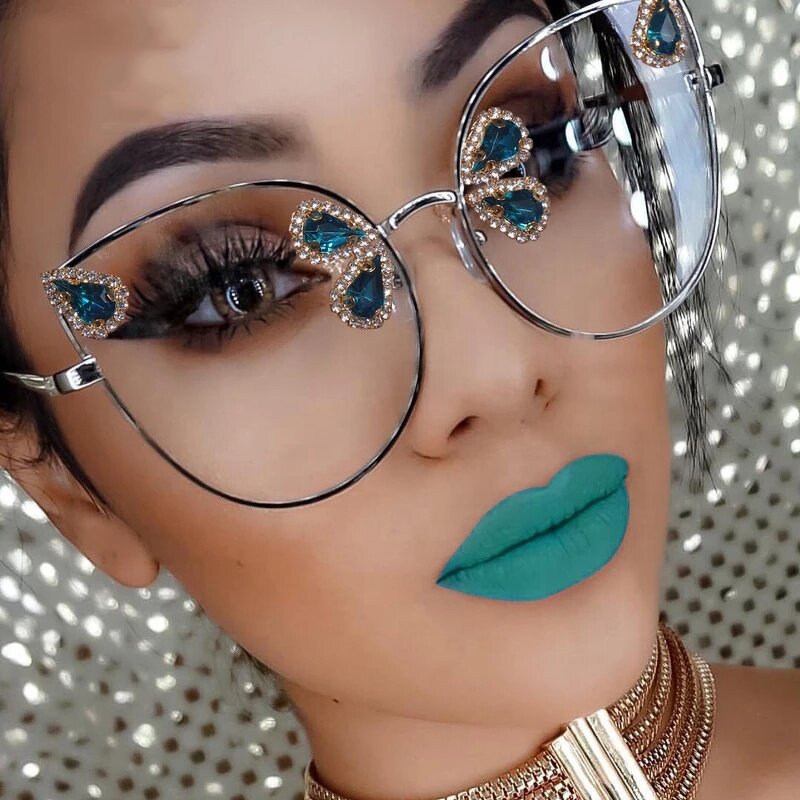 Metal Rhinestone Sunglasses Factory - Luxury Oversized Cat Eye Diamond Women 2025