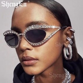 Metal Frame Sunglasses Supplier - Hot Fashion Luxury Vintage Cat Eye Diamond for Women