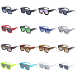 Men White Sunglasses Manufacturer - New Vintage Luxury One-piece Plastics Women Square