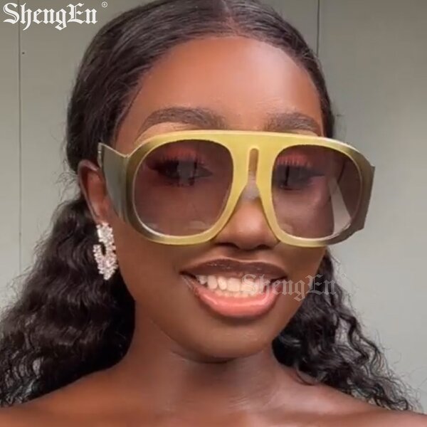 Custom Logo Sunglasses Factory - New 2025 Fashion Oversized Wide Leg Vintage Round