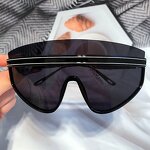 Shield Sunglasses Supplier - Vintage Rimless Oversized for Women and Men Retro One Piece