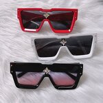 Men White Sunglasses Manufacturer - New Vintage Luxury One-piece Plastics Women Square