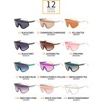 Shield Sunglasses Supplier - Vintage Rimless Oversized for Women and Men Retro One Piece