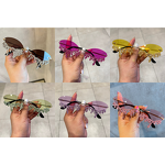 Rhinestone Sunglasses Factory - Luxury Rimless Oval Tear-shaped With Stone Fashion Diamond