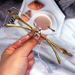 Designer Women Sunglasses Manufacturer - Wholesale Brand Metal Cheetah Diamond Cut Rimless