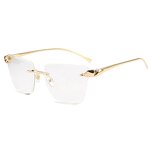 Women Sunglasses Factory - High End 2025 Oversized Vintage Punk Metal Square Rimless