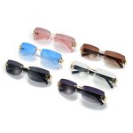 Sports Y2K Sunglasses Manufacturer - High Quality Hot Small Rimless Square for Women and Men