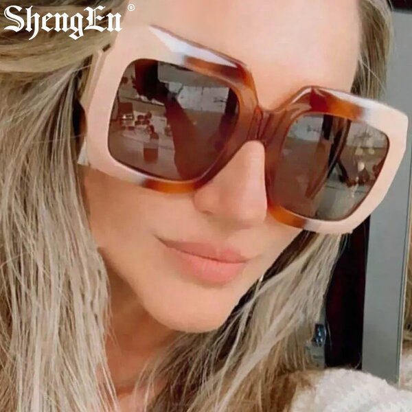Acetate Square Sunglasses Supplier - New Fashion Vintage Big Plastic Frame Women Shades