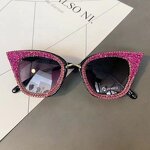Rhinestone Sunglasses Manufacturer - New Luxury Women Oversized Diamond Cateye Glasses