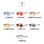 Wooden Temple Sunglasses Supplier - Retro Small Oval Luxury Vintage Punk Rhinestone Diamond