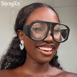 Custom Logo Sunglasses Factory - New 2025 Fashion Oversized Wide Leg Vintage Round