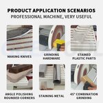 Disc Polishing Machine Manufacturer - 12 Inch Desktop Metal with Sandpaper 750W 0-45 Angle