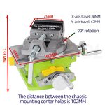 Milling Table Manufacturer - 2 in 1 Precision Vise Swivel Base Aluminium Alloy Compound