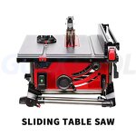 Table Saw Factory - Woodworking Vertical Multifunctional Push Precision 2000W Foldable