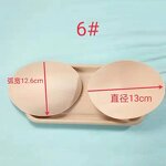 Bra Batting Supplier - Lady Chest Pad Breathable Sponge Oval Professional Wholesale