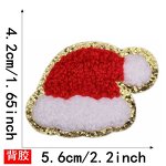 Embroidered Patches Factory - 3D Hot Melt Adhesive Twill Christmas Design for Hats