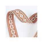 Polyester Jacquard Ribbon Factory - Wholesale New 5CM Ethnic Colorful Diamond Lace Paving