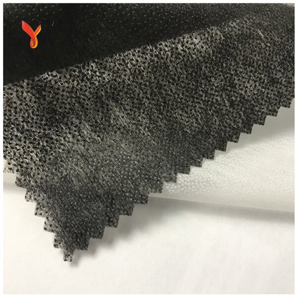 Nonwoven Interlining Supplier - White Black Micdot Adhesive Fusible Polyester