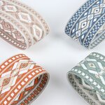 Polyester Jacquard Ribbon Factory - Wholesale New 5CM Ethnic Colorful Diamond Lace Paving