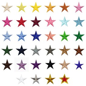 Felt Embroidered Patches Manufacturer - Colorful 3D Pentagonal Star Ironing for Clothing DIY