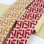 Jacquard Ribbon Supplier - 5CM Double F Polyester for Clothing Shoes Hats Luggage