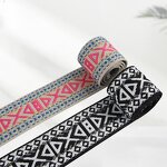 Jacquard Webbing Manufacturer - Polyester 5CM Double Sided Symbol for Women's Bag Shoes