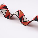 Jacquard Ribbon Supplier - 5CM Triangle Geometric Pattern for Luggage Bag Handbag Strap
