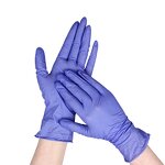 Purple Nitrile Gloves Factory - OEM 9 Inches S-XL Elastic Tattoo