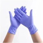 Purple Nitrile Gloves Factory - OEM 9 Inches S-XL Elastic Tattoo