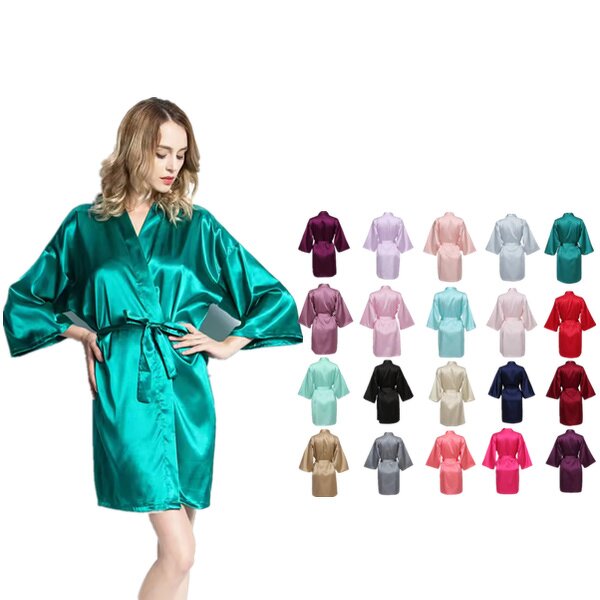 Women's Robe Factory - OEM Wedding Bride Bridesmaid Satin Silk