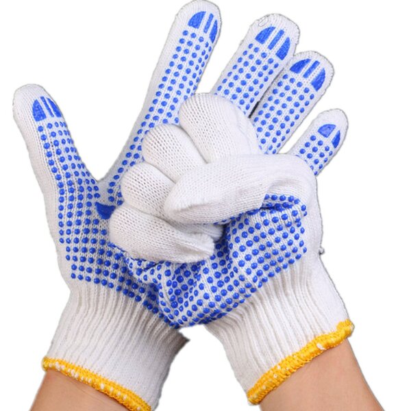 Cotton Working Gloves Supplier - OEM logo Custom BBQ Construction