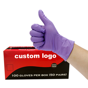 Pure Nitrile Gloves Factory - OEM Purple 12 Inches Powder Free