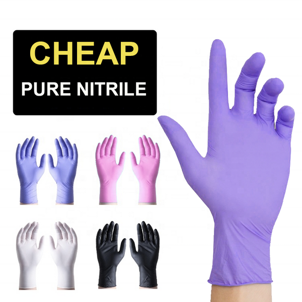 Purple Nitrile Gloves Factory - OEM 9 Inches S-XL Elastic Tattoo