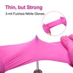 Hot Pink Nitrile Glove Factory - OEM 3 Mil Tattoo Food Service