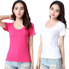 Women t Shirt Supplier - OEM High Quality Casual Girl Cotton