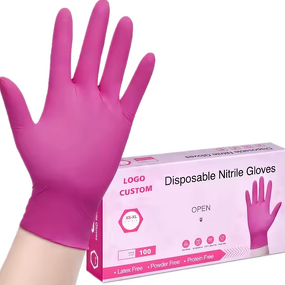 Disposable Nitrile Glove Manufacturer - OEM 3 Mil Hot pink Tattoo