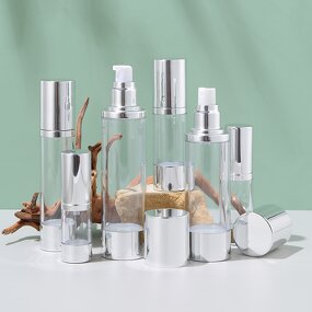 Square Acrylic Lotion Bottle Supplier - OEM 15-50ml Rotatable Pump