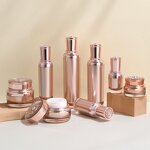 Rose Gold Cosmetic Set Supplier - OEM 15-120ml Acrylic Bottle