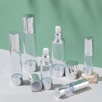 Square Acrylic Lotion Bottle Supplier - OEM 15-50ml Rotatable Pump