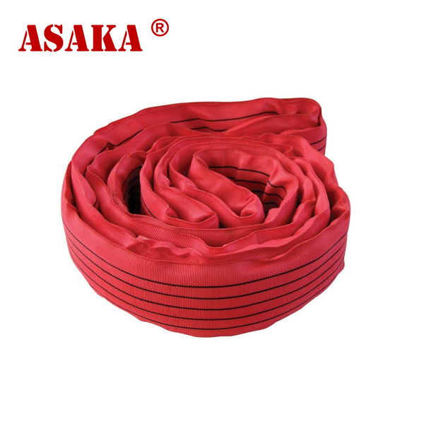 Round Sling Supplier - Heavy Duty Red High Visibility for Industrial Use