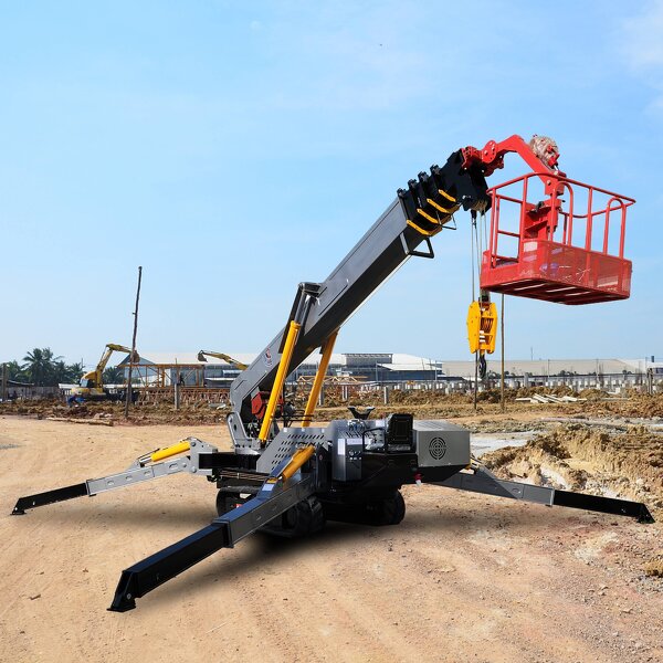 Diesel Spider Crane Manufacturer - OEM Construction 8-10 Ton with Basket