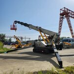 Diesel Spider Crane Manufacturer - OEM Construction 8-10 Ton with Basket