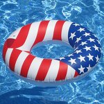 Inflatable USA Flag Pool Ring Manufacturer - Patriotic Swimming Float