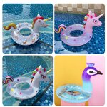 Custom Logo Inflatable Swim Ring Manufacturer - Glitter Unicorn Pool Float