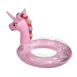 Custom Logo Inflatable Swim Ring Manufacturer - Glitter Unicorn Pool Float